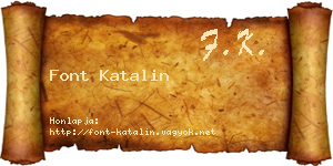 Font Katalin névjegykártya
